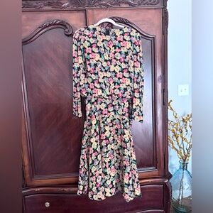 Vintage floral midi dress